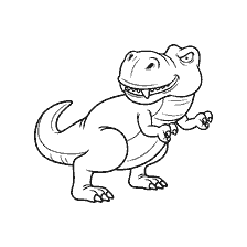 página para colorear: Coloring of an Adult Tyrannosaurus