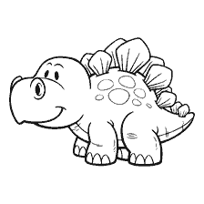página para colorear: Dinosaurio para colorear Bebé Stegosaurus