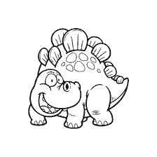 página para colorear: Dibujo dinosaurio Stegosaurus para colorear