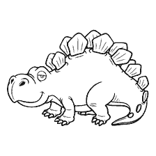 página para colorear: Stegosaurus para adultos para niños
