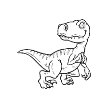 página para colorear: Para colorear dinosaurio Velociraptor