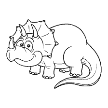 página para colorear: Dibujo de un adulto Triceratops para colorear