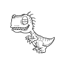 página para colorear: Dinosaurio para colorear - Tirannosaurio bebé