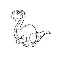 página para colorear: Colorear apatosaurio adulto para niños