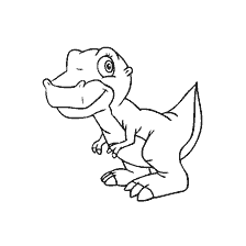página para colorear: Dinosaurio colorante es un personaje lindo y agradable