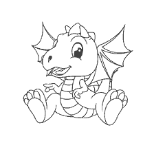 pagina da colorare: Bel drago da colorare