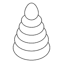 pagina da colorare: Piramide colorante per bambini