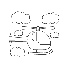 pagina da colorare: Elicottero da colorare per bambini