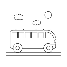 pagina da colorare: Bus sul libro di colorazione dei bambini