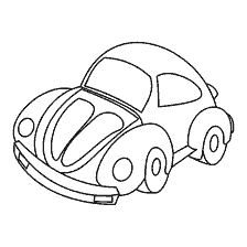 pagina da colorare: Disegno lineare dell'auto per la colorazione