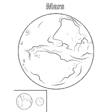 coloriage: Colorer la plan&egrave;te Mars