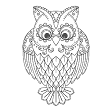 coloring page: Coloring for adults anti-stress Owl