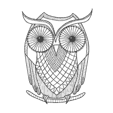 coloring page: Coloring for adults: Owl Filin