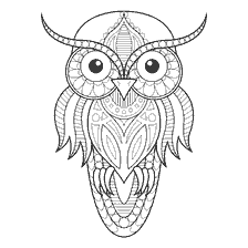 coloring page: Anti-stress coloring with the image of the owl