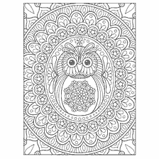 coloring page: Anti-stress coloring owl