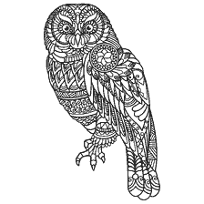coloring page: An anti-stress owl