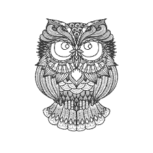 coloring page: Coloring anti-stress with an owl image