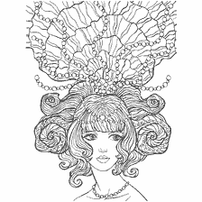 coloriage: Coloris pour les adultes - La Princesse de la Mer