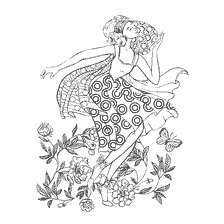 coloriage: Coloration pour adultes anti-stress Filles Fashionista