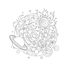 kleurplaat: Antistress kleurruimte