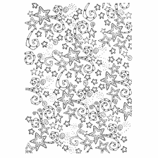 kleurplaat: Tekenen voor kleuren met sterren en krullen
