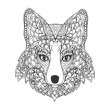 coloriage: Coloration pour adultes: Renard