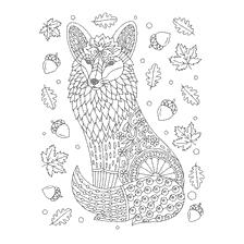 coloriage: Coloration anti-stress avec un renard