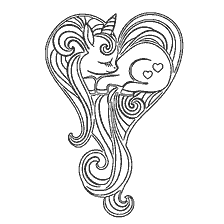 kolorowanka: Kolorowanki dla dorosłych Przeciwstresowe: Jednorożec śpiący