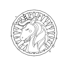 kolorowanka: Kolorowanki jednorożec dla dorosłych anty-stres