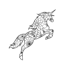 kolorowanka: Kolorowanki dla dorosłych anty-stres: Jednorożec