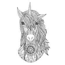 kolorowanka: Kolorowanki dla dorosłych z jednorożcem