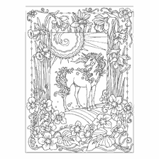 kolorowanka: Antystresowe kolorowanki z jednorożcem w kolorach