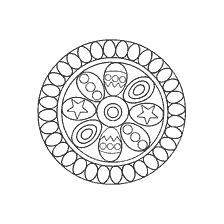 coloriage: Coloration pour adultes avec des &oelig;ufs et des motifs de P&acirc;ques