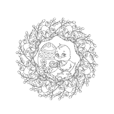 coloriage: Livre de coloration pour adultes: Poulet de P&acirc;ques et &oelig;ufs