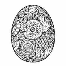 coloriage: Oeufs colorants avec motifs pour adultes anti-stress