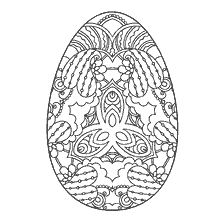 coloriage: Peinture Oeuf de P&acirc;ques pour adultes anti-stress