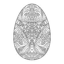 coloriage: Coloration anti-stress oeuf de P&acirc;ques