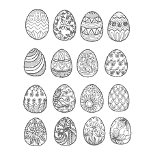 coloriage: Peinture des &oelig;ufs de P&acirc;ques pour adultes