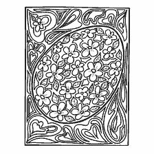 coloriage: Peinture oeuf de P&acirc;ques pour adultes avec motif floral