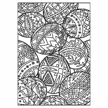 coloriage: Peinture avec des &oelig;ufs de P&acirc;ques pour adultes anti-stress