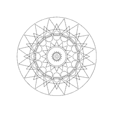 coloriage: Coloration pour adultes anti-stress avec le mandala de P&acirc;ques