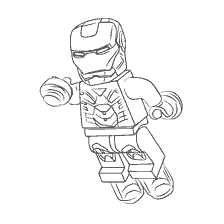 kleurplaat: De Lego Superheld van Iron Man