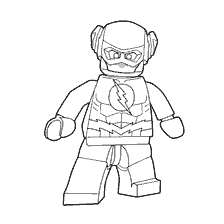 kleurplaat: Flash van Lego kleuren