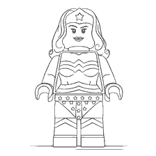 kleurplaat: Lego Superwoman voor kleuren