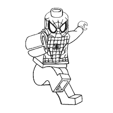 kleurplaat: Lego Spider-Man Klaar voor actie