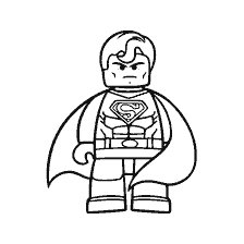 kleurplaat: Afdrukken van Superman's Lego kleurboek