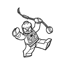 kleurplaat: Lego kleuren Spider-Man
