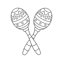 boyama sayfası: Maracas for coloring