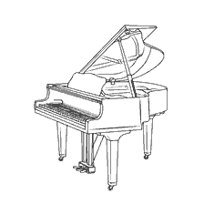 boyama sayfası: Resim piyano