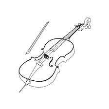 boyama sayfası: Cello &ccedil;izim ve yay